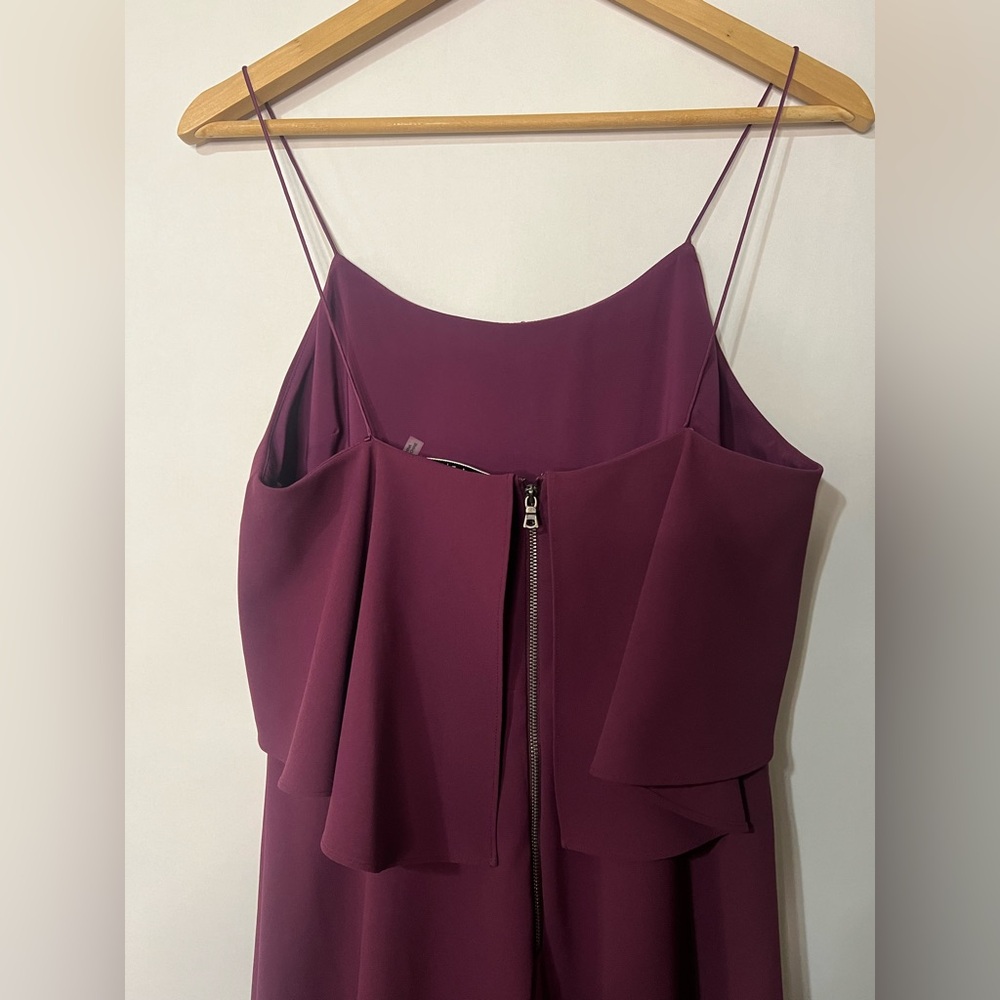 Alice + Olivia Women’s Burgundy Kipp Layered Ruffled Mini Dress Size 6 - Picture 4 of 10